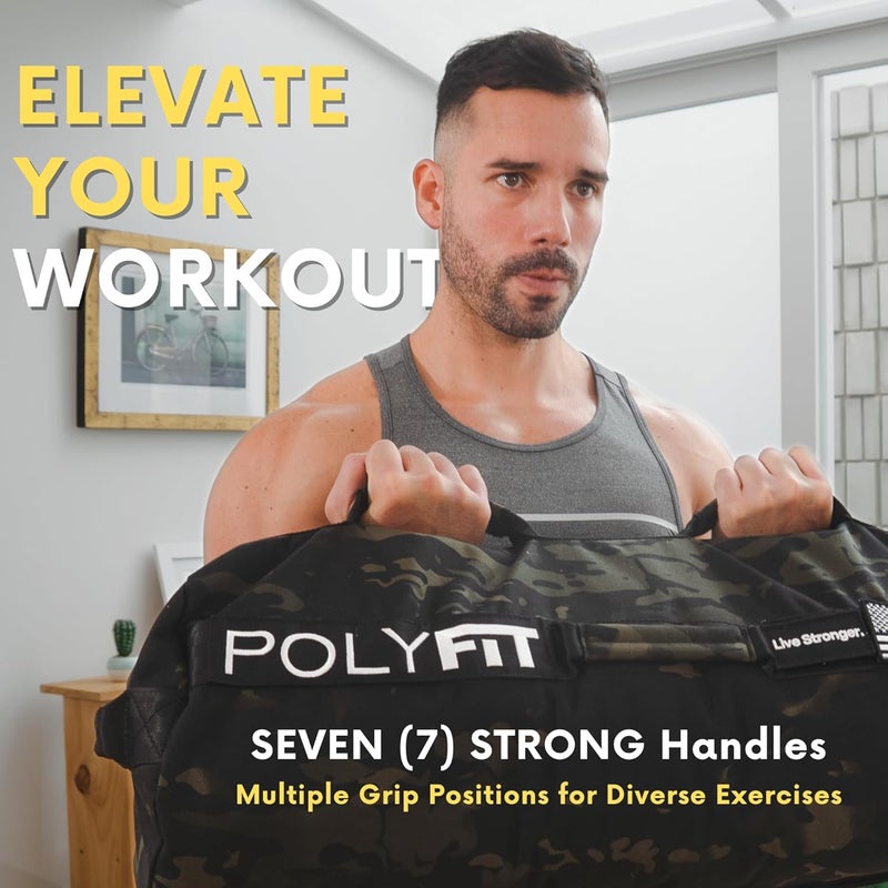 Polyfit Sandbag Pro - Workout Sandbag with Triple Closure Filler Bag and Reinforced Nylon Webbing - Sand Not Included - Multiple Colors & Sizes - Image 4